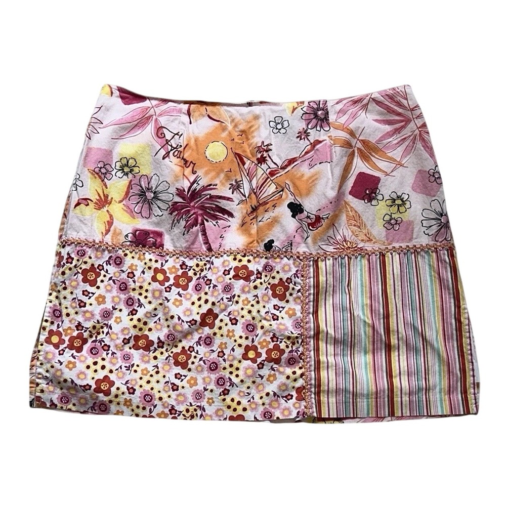 Requirements Tropical Print Skort Back Zip Women's Size 14